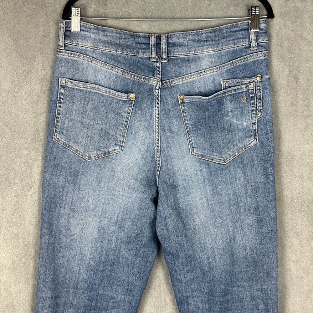 Anthropologie Pilcro Jeans Womens 32 Blue Straight Pockets Stretch High Rise - Picture 4 of 13
